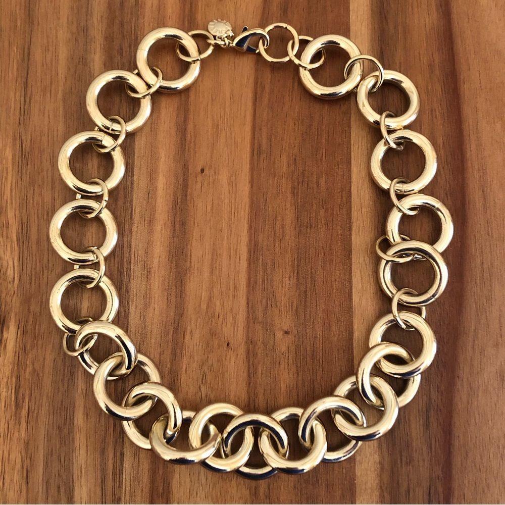 J.Crew | Chunky Circle Link Collar Necklace | 19” Adjustable